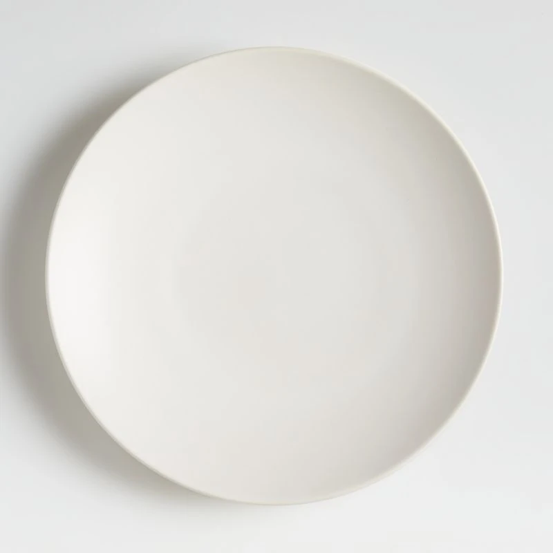 Craft Linen Cream Coupe Dinner Plates, Set of 8