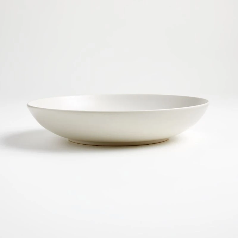 Craft Linen Cream Stoneware Low Bowl