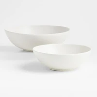 Craft Linen Cream Large Stoneware Serving Bowl