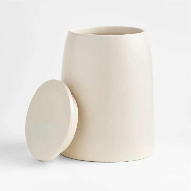 Craft Linen Cream Stoneware 86-oz. Large Canister