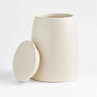 Craft Linen Cream Stoneware 86-oz. Large Canister