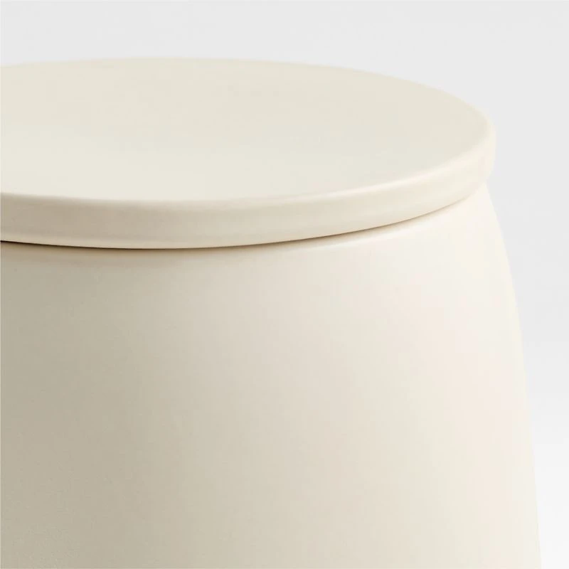 Craft Linen Cream Stoneware 56.75-oz. Medium Canister