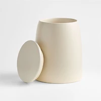 Craft Linen Cream Stoneware 56.75-oz. Medium Canister