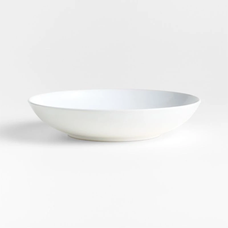 Craft White Stoneware Low Bowl
