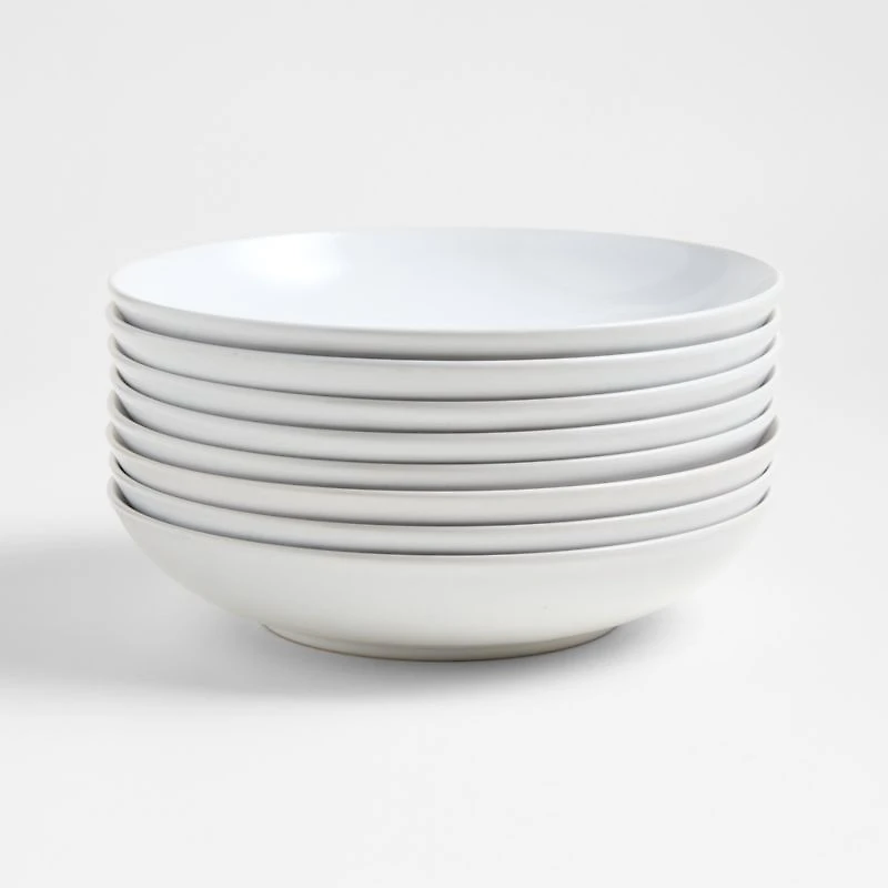 Craft White Stoneware Low Bowl