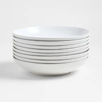 Craft White Stoneware Low Bowl