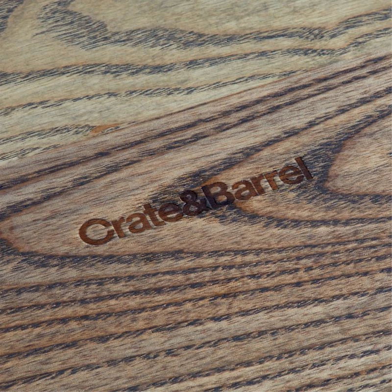 Crate & Barrel Grey Wash Face-Grain Cutting Board 16"x16"x0.75"