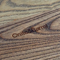 Crate & Barrel Grey Wash Face-Grain Cutting Board 16"x16"x0.75"