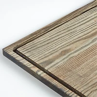 Crate & Barrel Grey Wash Face-Grain Cutting Board 16"x16"x0.75"
