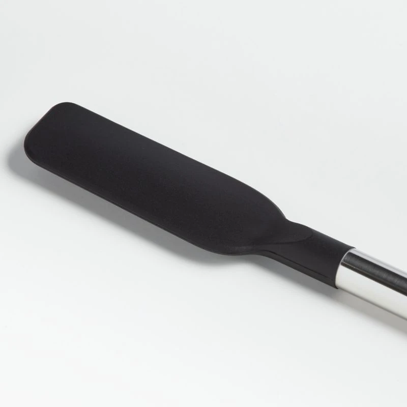 Crate & Barrel Black Silicone and Stainless Steel Jar Scraper