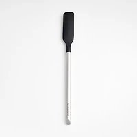 Crate & Barrel Black Silicone and Stainless Steel Jar Scraper