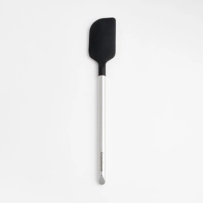 Crate & Barrel Black Silicone and Stainless Steel Scraper Spatula
