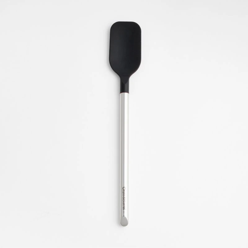 Crate & Barrel Black Silicone and Stainless Steel Spoonula