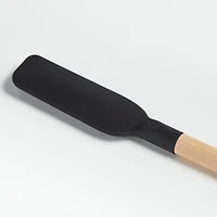Crate & Barrel Wood and Black Silicone Jar Scraper