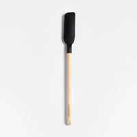 Crate & Barrel Wood and Black Silicone Jar Scraper