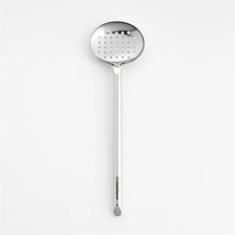 Crate & Barrel Stainless Steel Slotted Spoon