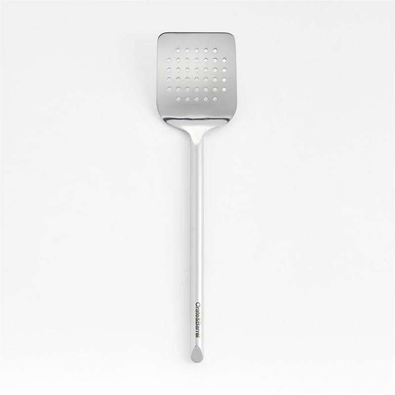 Crate & Barrel Stainless Steel Slotted Turner Spatula