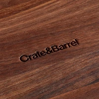 Crate & Barrel Reversible Walnut Wood Cutting Board 16"x16"x0.75"