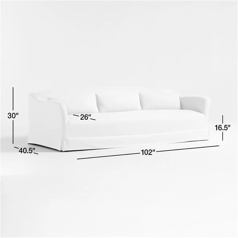 Crawford Grande Slipcovered Sofa by Jake Arnold