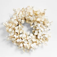 Faux Cream Lunaria Wreath 32"