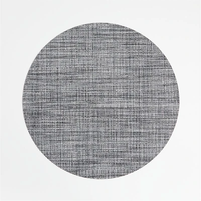 Chilewich ® Round Crepe Grey Easy-Clean Vinyl Placemat
