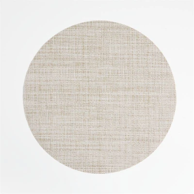 Chilewich ® Round Crepe Neutral Easy-Clean Vinyl Placemat