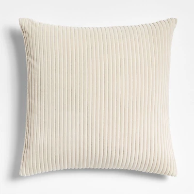 Creste 22"x22" Ivory Throw Pillow with Feather Insert by Athena Calderone