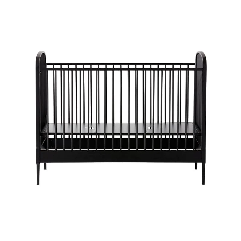 Larkin Black Metal Convertible Baby Crib