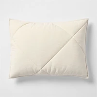 Cotton Crinkle Matelasse Calm Beige Standard Bed Pillow Sham