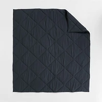 Cotton Crinkle Matelasse Midnight Navy Blue Full/Queen Comforter