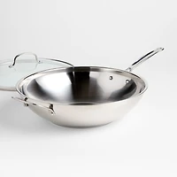 Cuisinart ® Chef's Classic™ Stainless Steel 14" Stir-Fry Pan with Helper Handle and Glass Cover