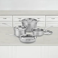 Cuisinart ® MultiClad Pro™ -piece Tri-Ply Stainless Steel Cookware Set