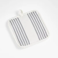 Cuisine Stripe Grey Organic Cotton Pot Holder