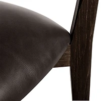 Cullen Dark Stain Granite Round Back Dining Chair
