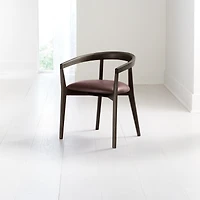 Cullen Dark Stain Merlot Round Back Dining Chair