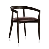 Cullen Dark Stain Merlot Round Back Dining Chair