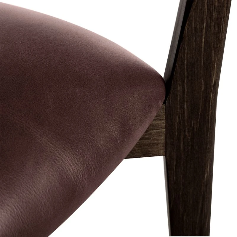 Cullen Dark Stain Merlot Round Back Dining Chair