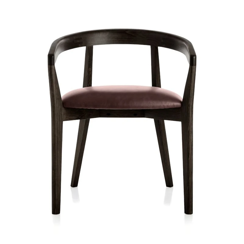 Cullen Dark Stain Merlot Round Back Dining Chair