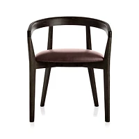 Cullen Dark Stain Merlot Round Back Dining Chair