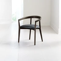 Cullen Dark Stain Oceana Round Back Dining Chair