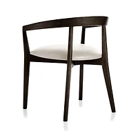 Cullen Dark Stain Sand Round Back Dining Chair