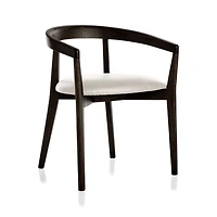 Cullen Dark Stain Sand Round Back Dining Chair