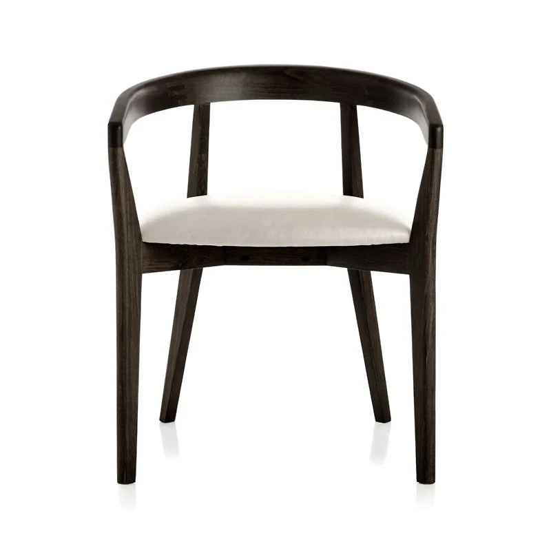 Cullen Dark Stain Sand Round Back Dining Chair