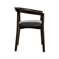 Cullen Dark Stain Viola Round Back Dining Chair
