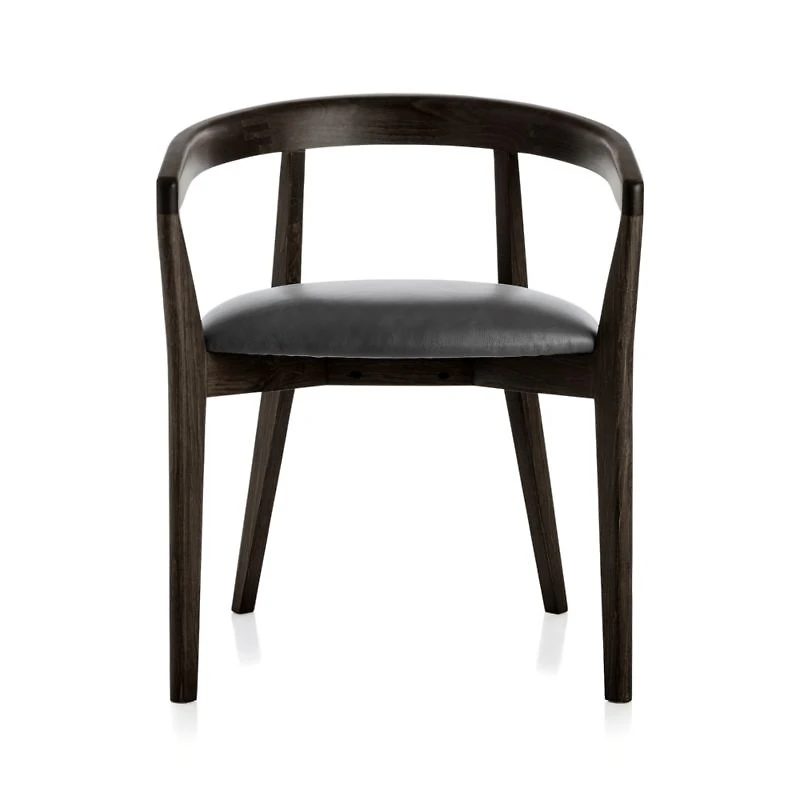 Cullen Dark Stain Viola Round Back Dining Chair