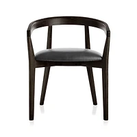 Cullen Dark Stain Viola Round Back Dining Chair