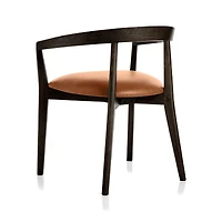 Cullen Dark Stain Whiskey Round Back Dining Chair