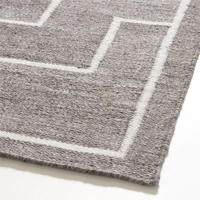 Cuzco Performance Handwoven Charcoal Grey Area Rug 6'x9'