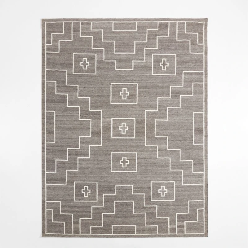 Cuzco Performance Handwoven Charcoal Grey Area Rug 6'x9'