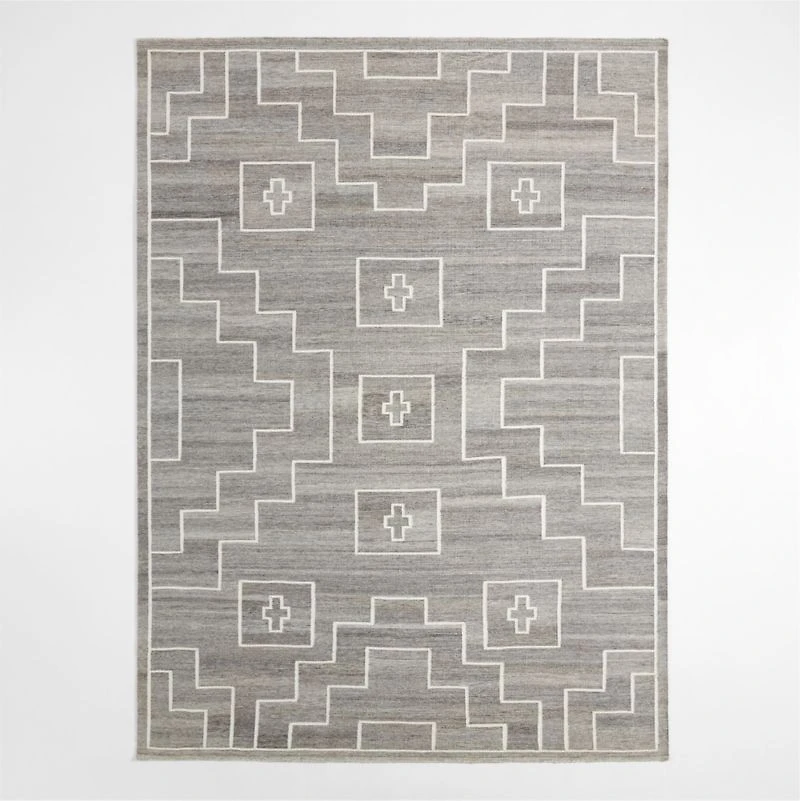 Cuzco Performance Handwoven Grey Area Rug 8'x10'